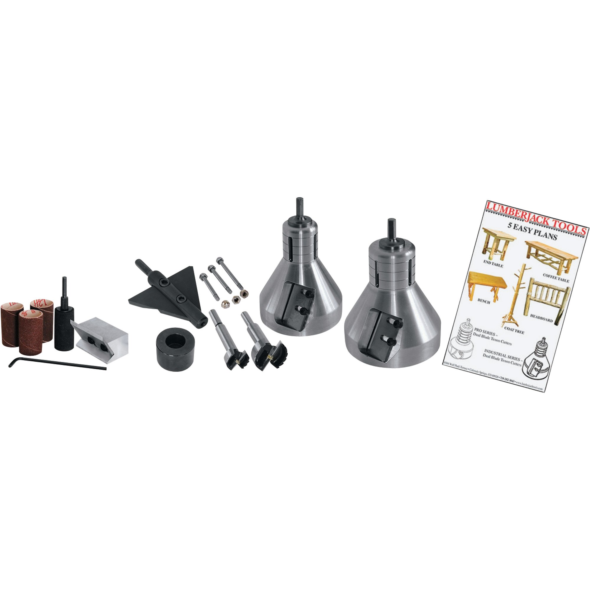 Lumberjack Tools Log Furniture Tool Kit — Industrial Series 2-Pc. Starter Kit, 60° Tapered Shoulder, Model# ISK2